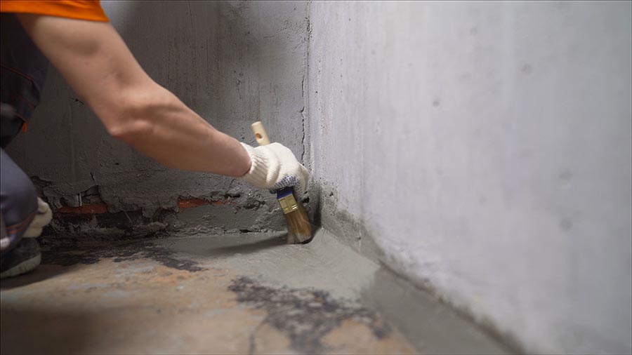 leak repair between wall and floor